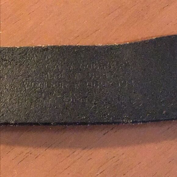 Mens Eddie Bauer Belt, Black Leather, 46 - Picture 4 of 7